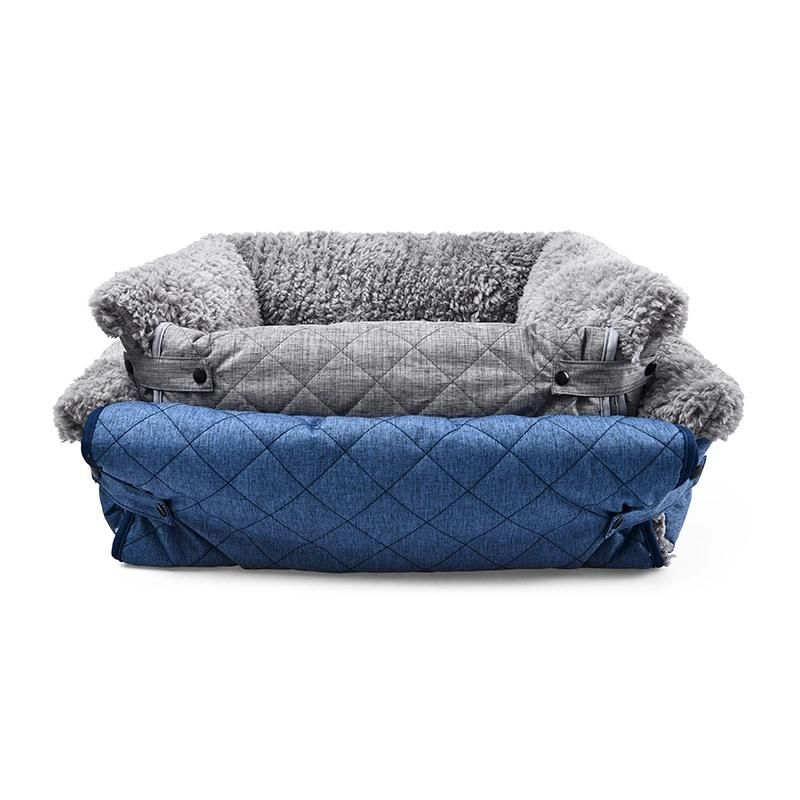 Recycle Material Long Plush Dog Bed Pet Blanket for Sofa