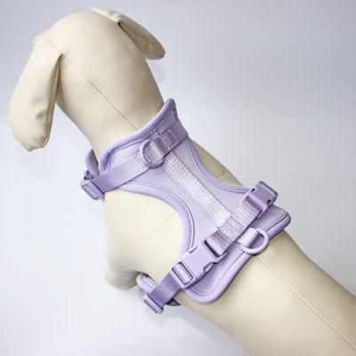 Personalized Most Popular Super Comfort Breathable Adjustable Soft Neoprene Air Layer Dog Harness with Plastic Buckle
