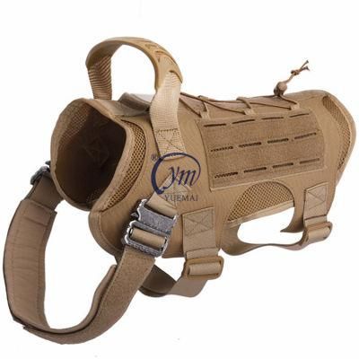 Training Military Adjustable Tactical Dog Harness Vest Large with Handle