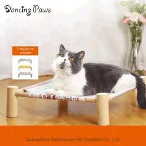 New Hammock with Wood Rack Washable for Big and Small Cat Dog/Pet Bed for All Seasons