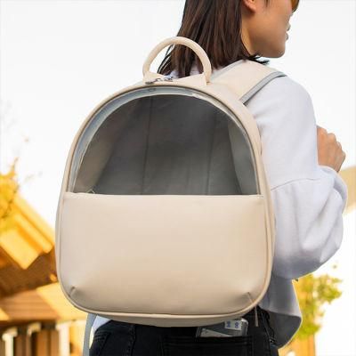 Three Colors PVC Leather Pet Handbag Cat Dog Backpack