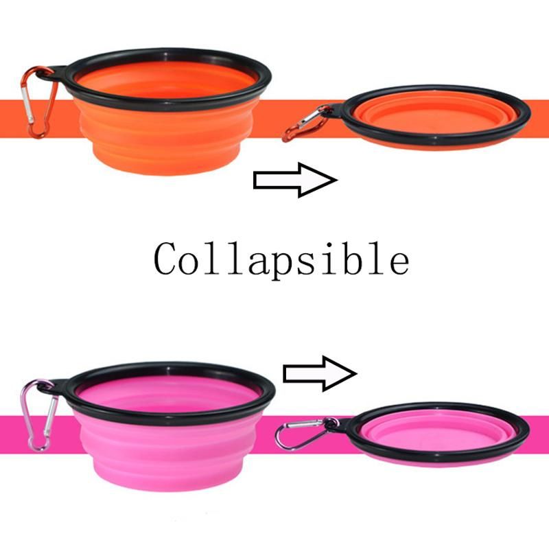 1000ml Dog Bowl Foldable Expandable Cup Dish for Feeding