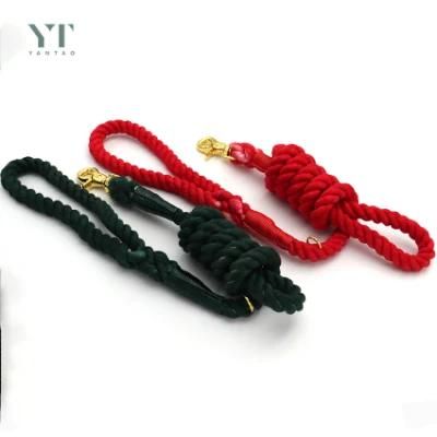 Heavy Training Multi Color Traction Rope Organic Cotton Dog Leash