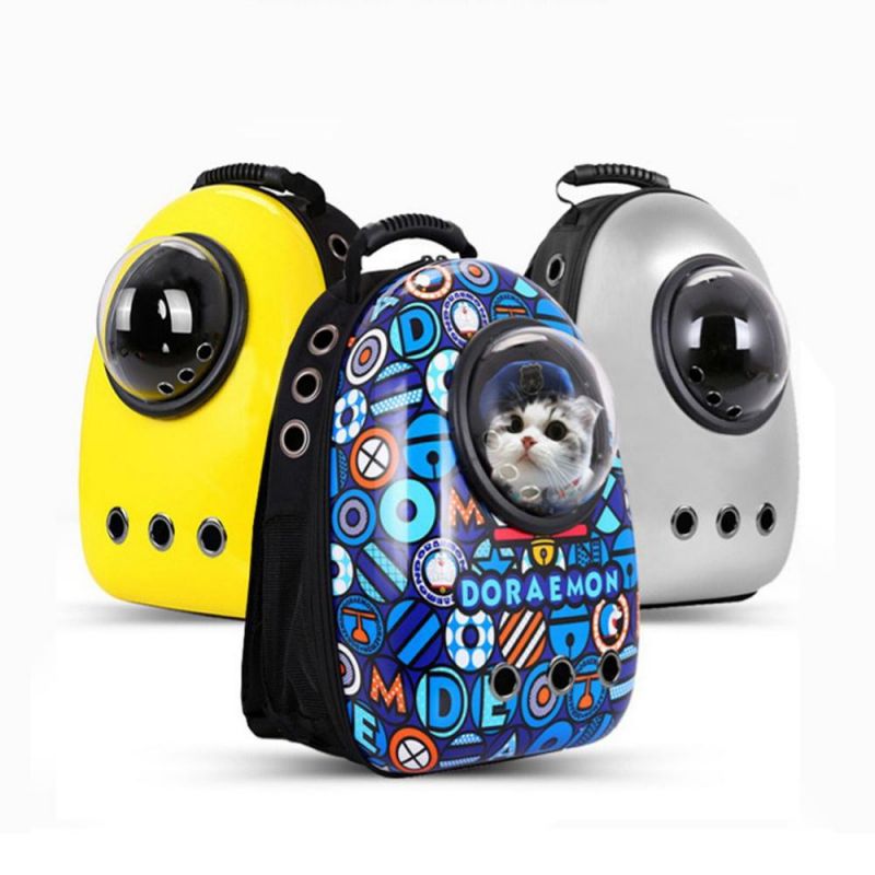 Factory Wholesale PVC Transparent Cover Pet Bag Cat Breathable Chest Backpack Space Pet Cat Bag