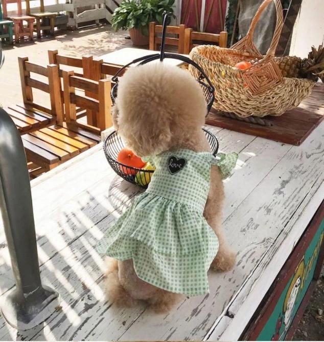Cute Polka DOT Ribbon Cozy Sleeveless Dog Shirt Sundress Pet Dog Dress