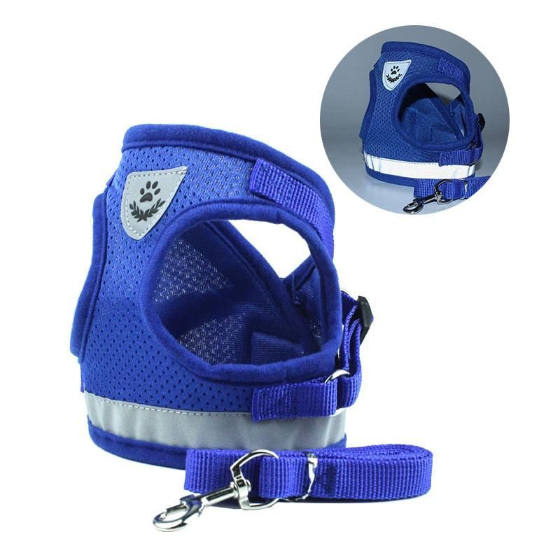 Vest Harness Leash Adjustable Mesh Vest Dog Harness Collar Chest Strap Leash Harnesses