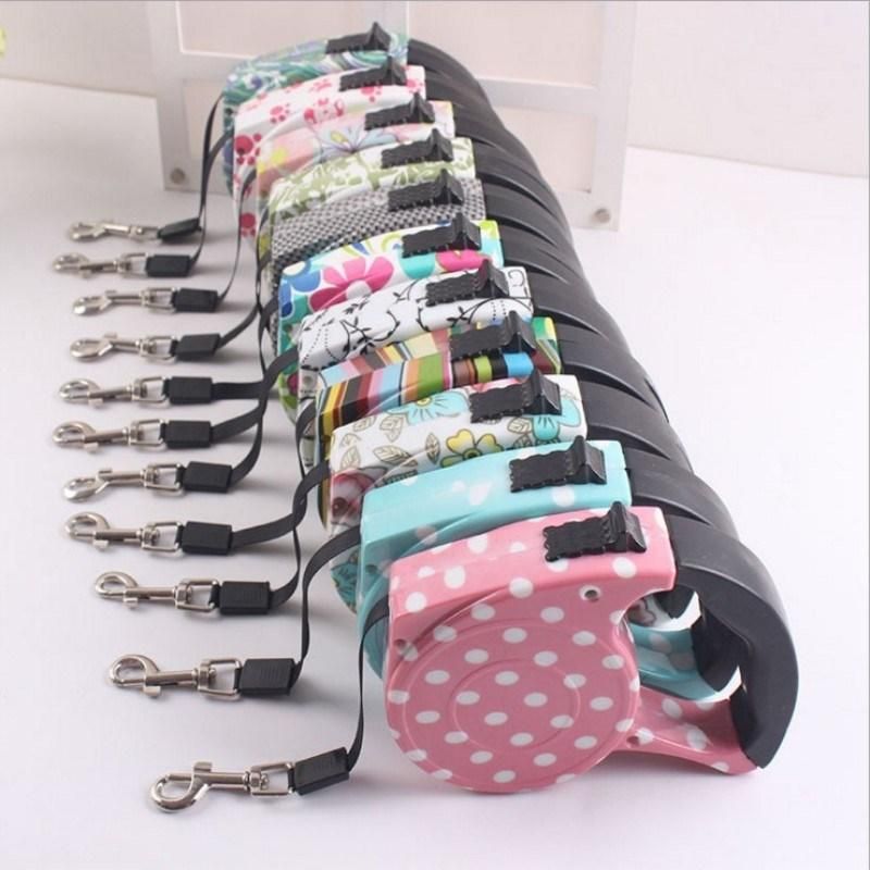 Retractable Dog Leash Nylon Automatic Retractable 5m Small Pet Supplies