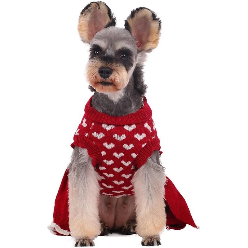 Beautiful Princess Dog Sweater Dress Pet Sweater