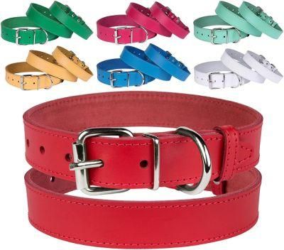 Handmade Genuine Leather Dog Collar with Small MOQ