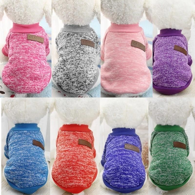 Dog Clothes Puppy Pet Cat Jacket Coat Winter Fashion Soft Sweater Clothing