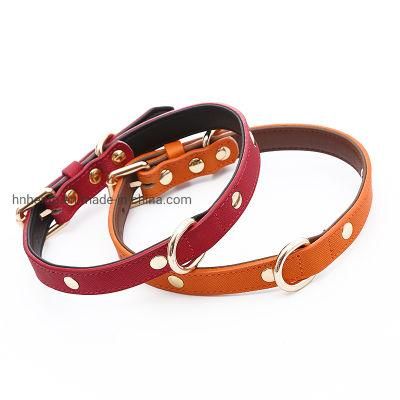 OEM Luxury Genuine Leather Dog Collar Soft Padded Puppy Leather Large Collars for Large Medium Small Dogs
