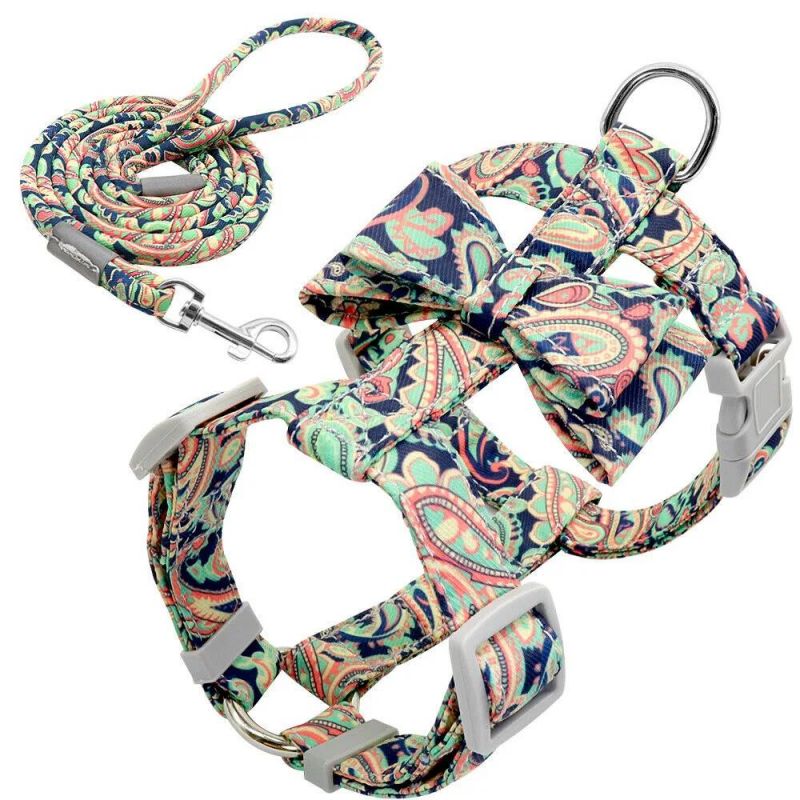 Wholesale Premium Personalized Adjustable Comfortable Soft Dog H Strap Harness and Leash