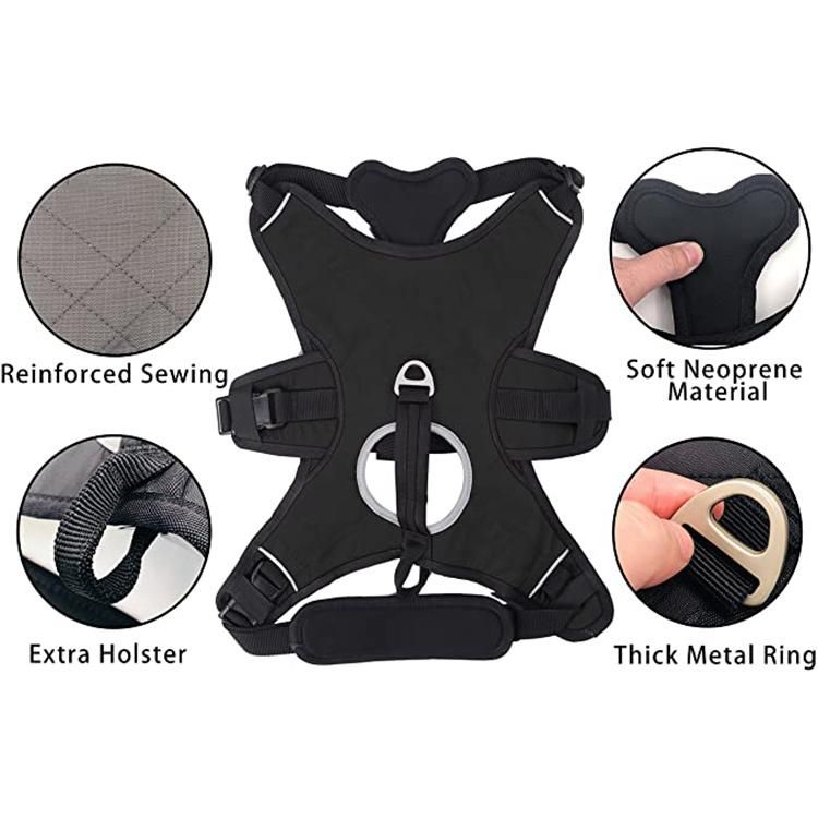 2021 Big Dog Custom Outdoor Reflective Adjustable Vest with Durable Handle Luxury Dog Harness