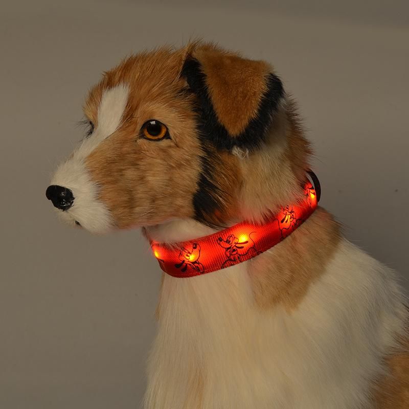 Nylon Camouflage Night Safety LED Flashing Pet Dog Necklace Collar Pet Supply