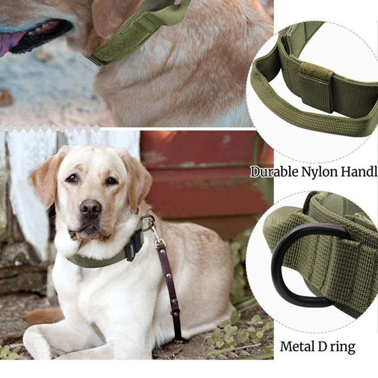 Dog Leash Tactical Collar Nylon Dog Collar Large