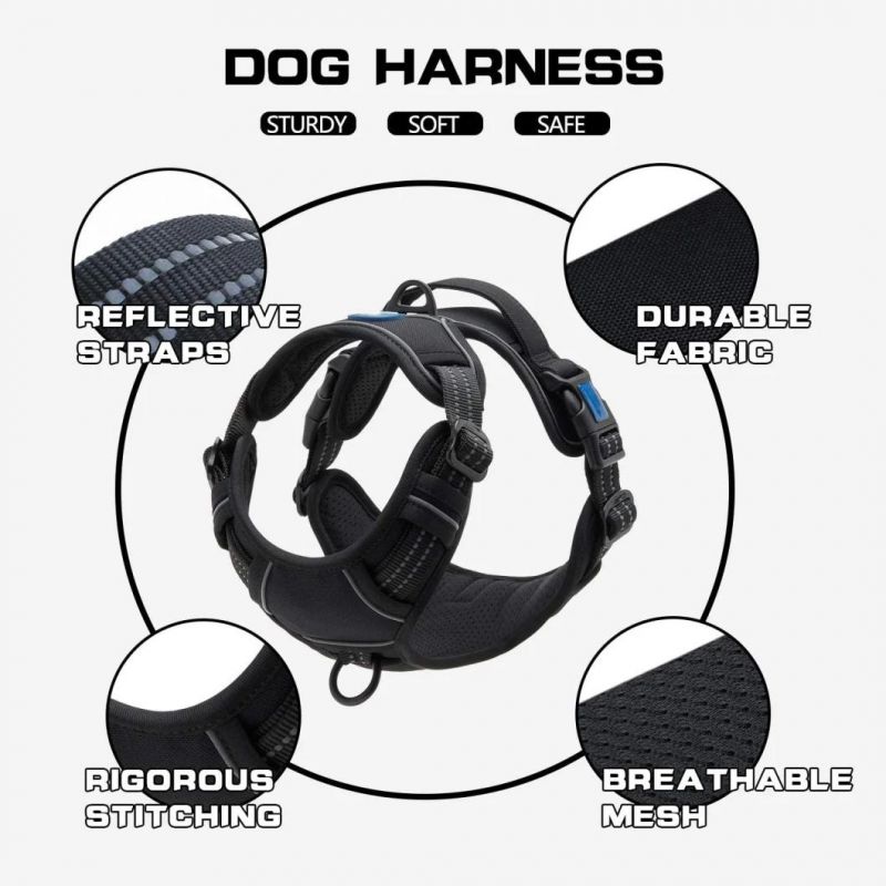 Adjustable Lightweight Portable Air Mesh No Pull Dog Harness Pet Accessories
