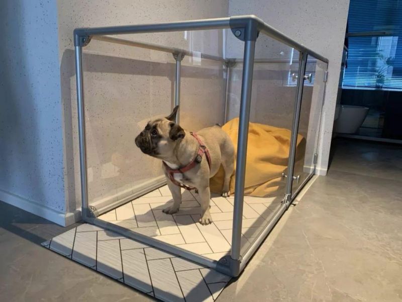 High Quality Transparent Foldable Pet Dog Playpen Animals Yard Play Fence Dog Cage