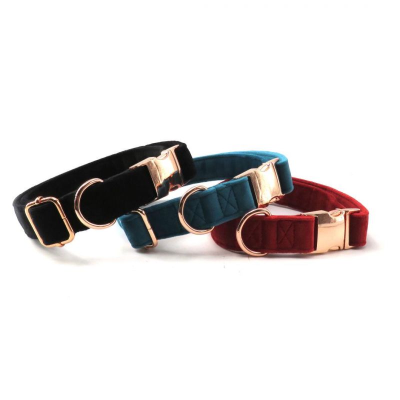 Fashionable Adjustable Soft Comfortable Velvet Dog Harness Collar Leash Set