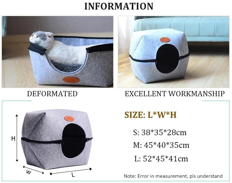 Colorful Series Pet Bed Mat Folding Mongolia Bag with Ball Sofa Cushion Cat Nest Winter Kennel Wholesale Bed