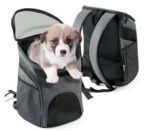 Grey Pet Carrier Backpack Bag for Dog Puppy