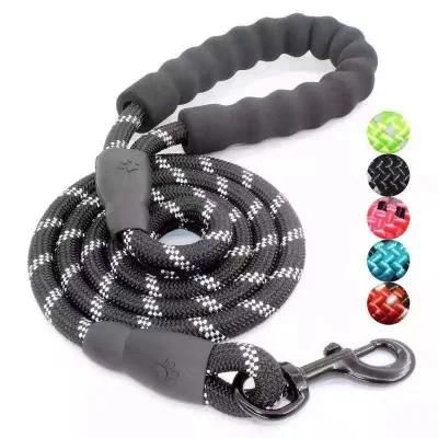 New Nylon Reflective, Round Rope Double Padded Handle Dog Leash//
