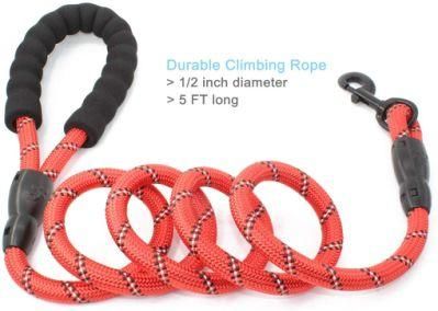 Comfortable Padded Handle Reflective Slip Leash Lighted Dog Leash