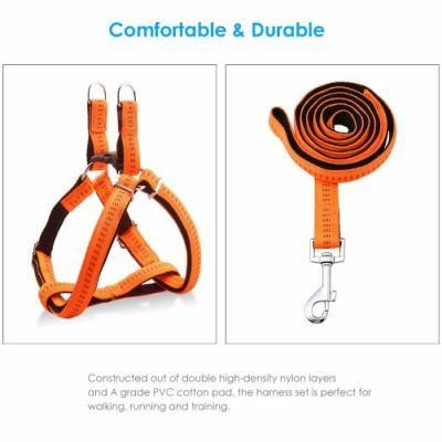 Dog Harness &amp; Leash Set Nylon Leash for Walking Jogging and Training