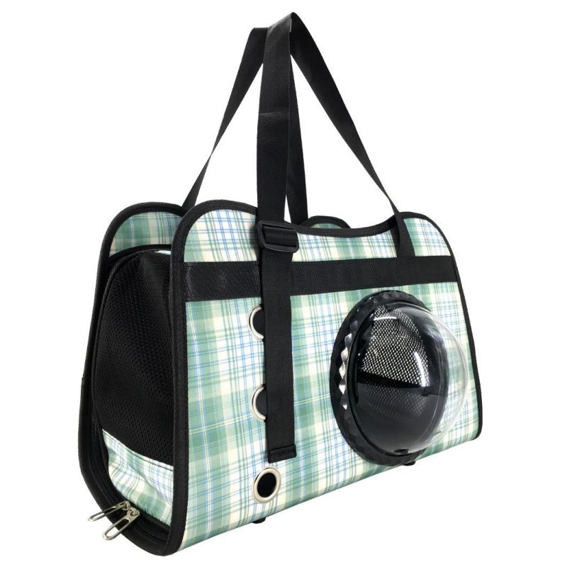Classic Stripe Print Pet Carrier Dog Handbag Breathable Pet Cat Carrier