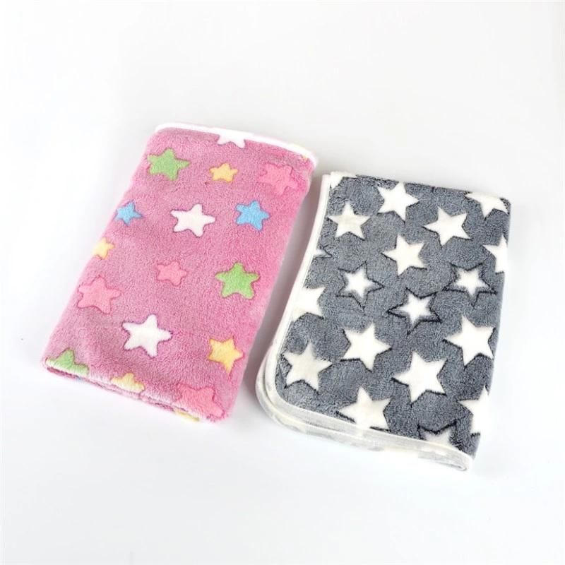 Dog Bed Soft Star Print Warm Pet Blanket Sleeping Pet Bed Cover