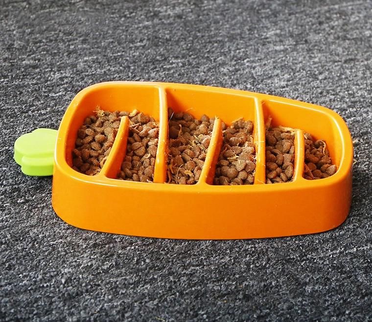 New Design! Carrot Shape Dog Food Bowl, Dog Slow Feeder Bowl