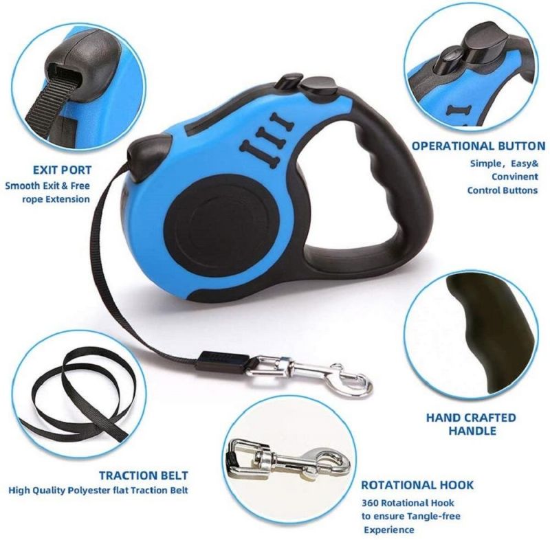 Pet Accessories Dog Traction Rope Retractable Leash