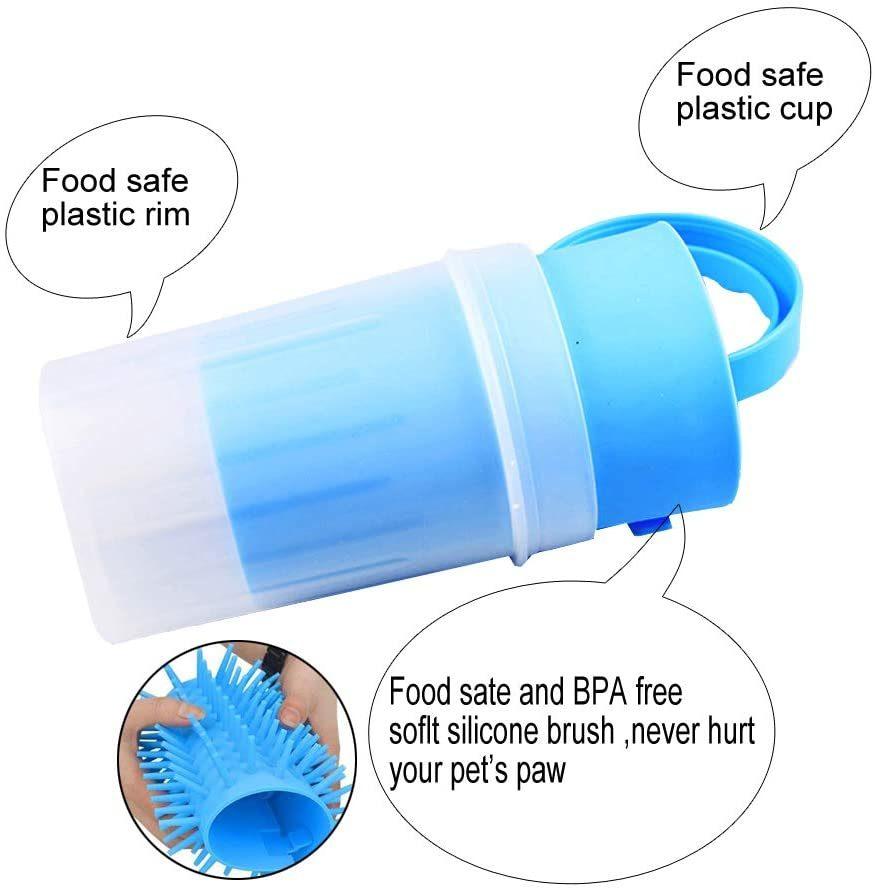 Dog Cleaner Upgrade 2 in 1 Dog Paw Cleaner Dog Brush Dog Grooming Dog Cleaning Paw Cleaner