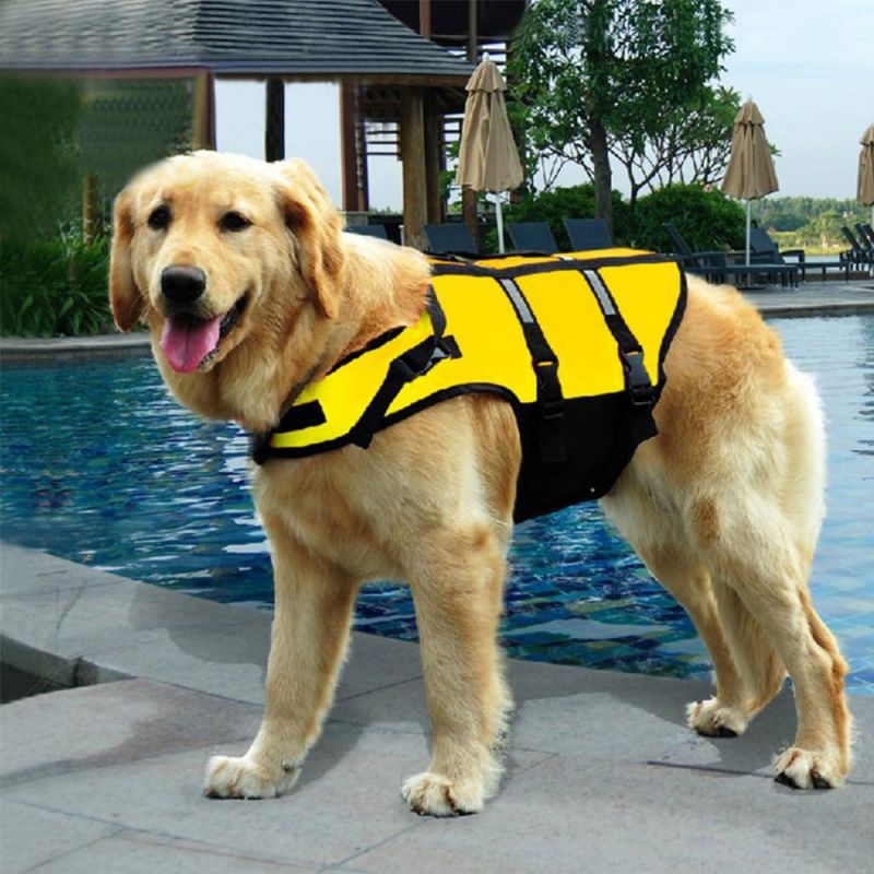 Large Breathable Soft Dog Harness Vest Dog Handle Protective Life Jacket for Swimming