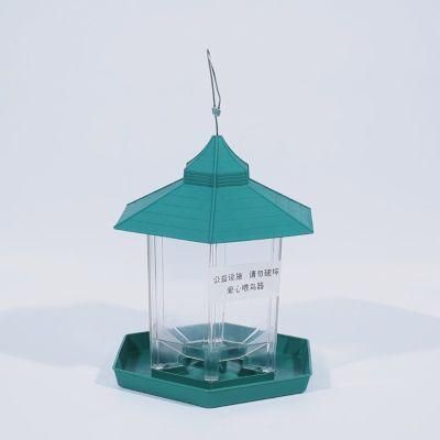 Pavilion-Shaped Bird Feeder with Hanging Outdoor Garden Water Resistant