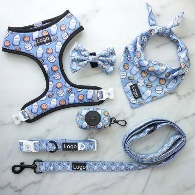 Pet Supplies Dog Harness Adjustable Design Printed Dog Leash and Harness