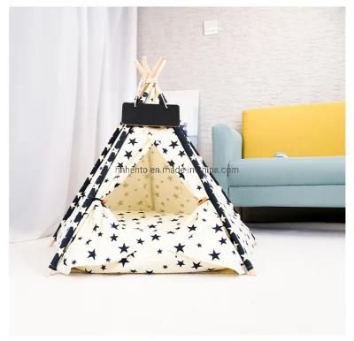 Indoor House New Foldable Playpen with Cushion Cat Dog Soft Pet Tent Pet Teepee Tent House