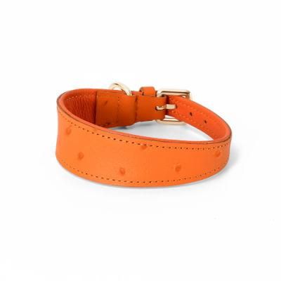 Wholesale Personalized New Design Hot Sale Amazon Luxury Pet Collar Wide Drum Dyed Real Cow Wide Leather Dog Collar
