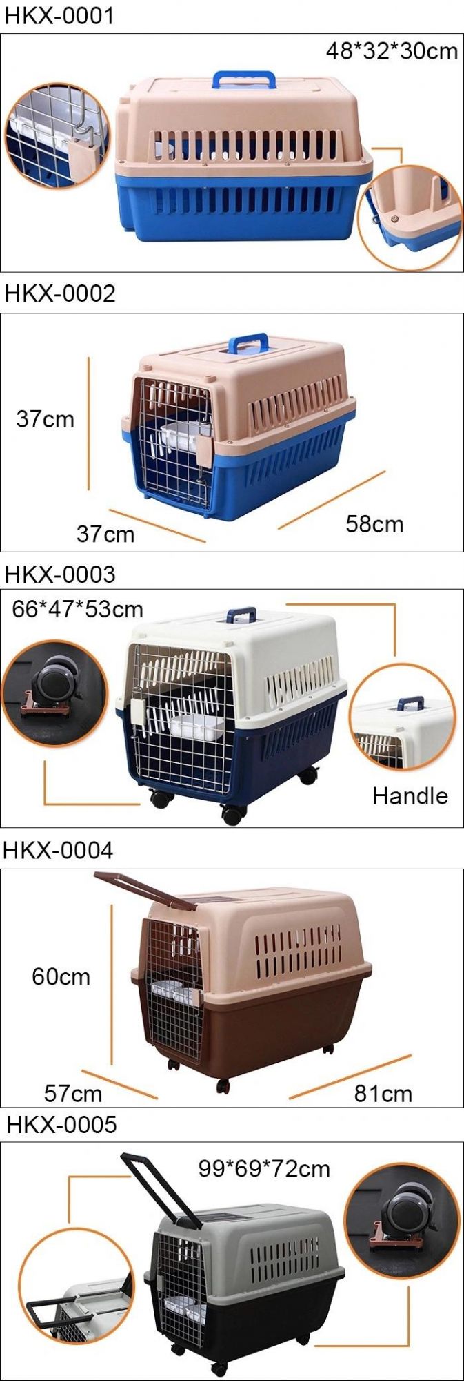 in Stock Newly Design 4 Wheel Pet Trolleys Cat Pet Trolley Carrier
