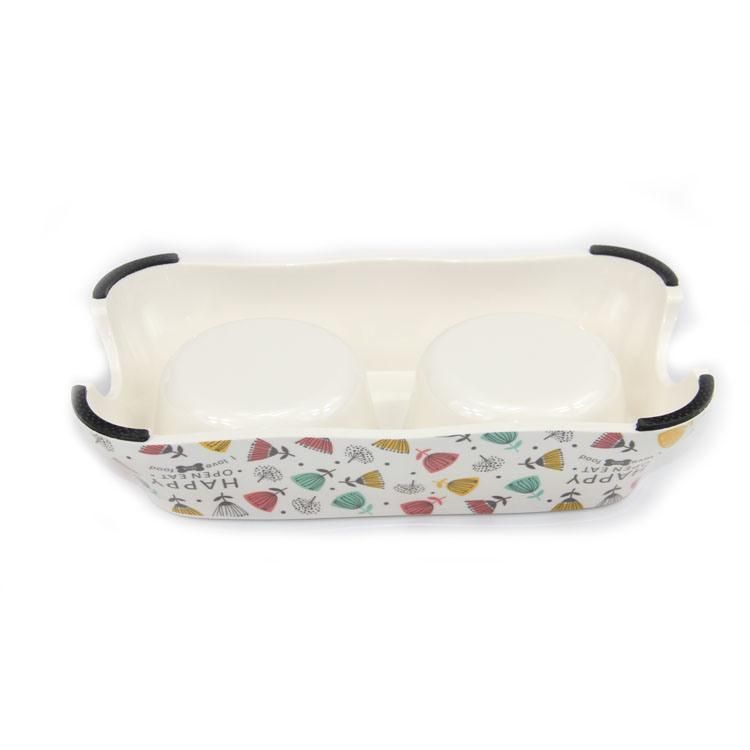 Stainless Steel Pet Bowl Metal Double Cat Feeding Dog Bowl
