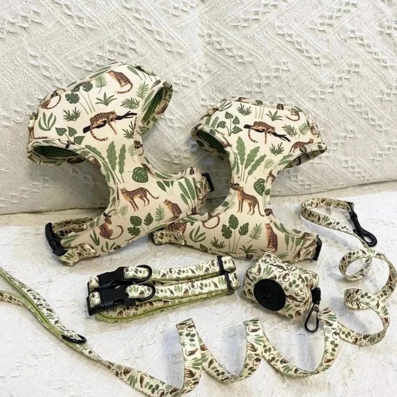 Adjustable Custom Dog Harness Collar Lead and Muzzle High Quality Personalized Dog Accessories