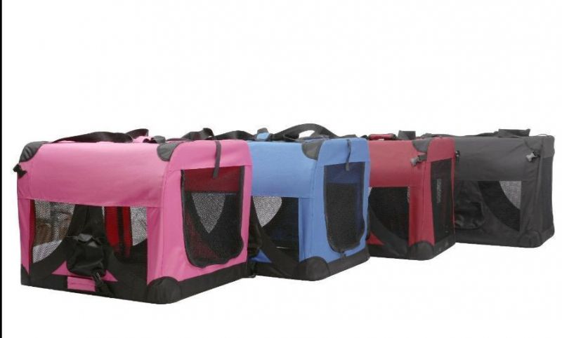 Collapsible Portable Pet Soft Crate Pet Product Wholesale Dog Transport Canvas Carrier Fabric Cage for Dog