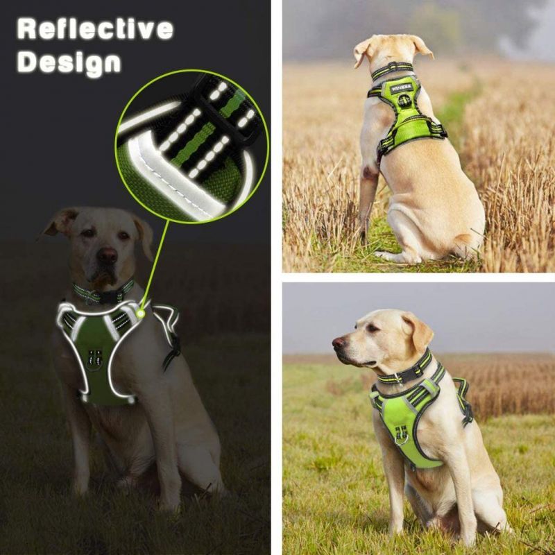 Reflective Dog Hrness with Back and Front Leash Clips