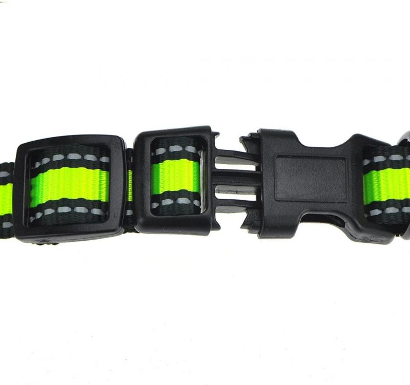 Nylon Webbing Pet Strap Light Weight Reflective Dog Collar