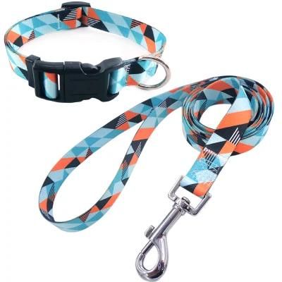 Customized Cool Patterns Dog Necklace and Lead Set Dog Straps