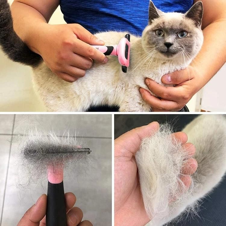 Dog and Cat Brush Pet Grooming Brush for Shedding, for Small, Medium & Large Deshedding Tool, Mats and Tangles Removing for Long & Short Haired Pets