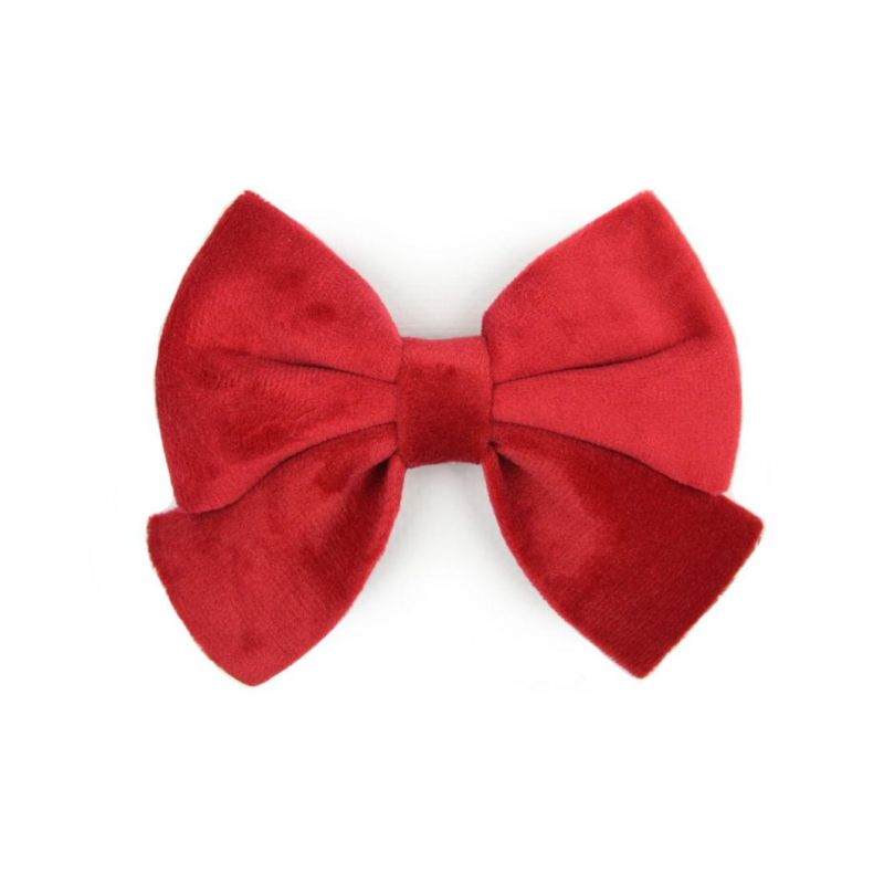 High Quality Custom Handmade Velvet Pet Dog Bow Tie Velvet Sailor Bow Tie