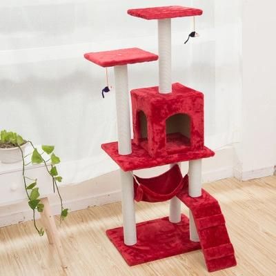 Multi-Level Cat Tree Platform with Scratching Post Sisal Rope Large Cat Climbing Tower