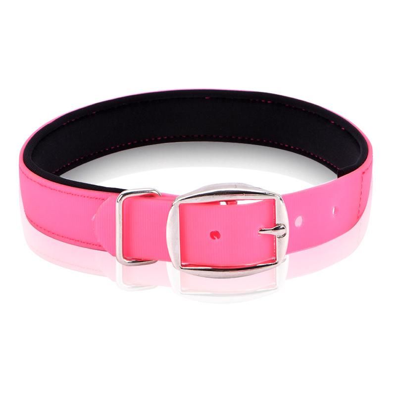 Pet Products Custom Logo Soft Padded PVC Dog Collar with Waterproof Material