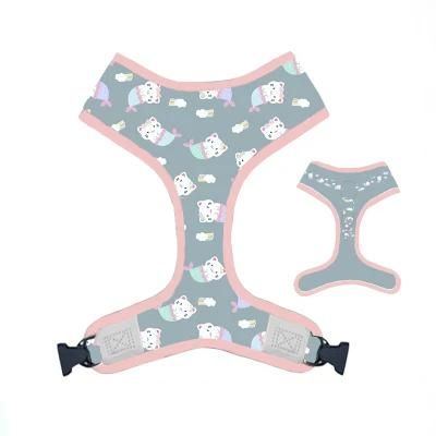 Amazon Hot Selling Pet Accessories Dog Leads Collar and Harness Set Customized Pattern