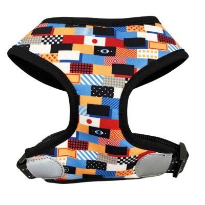 2021 Pet Accessories Custom Designer Printed Neoprene Soft Mesh Dog Harness